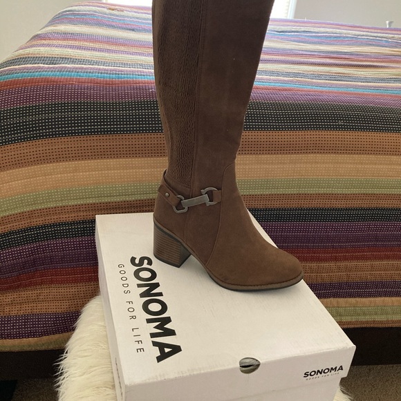 Sonoma Schnauzer Tall Brown Women Boot Size 5 - Picture 1 of 3